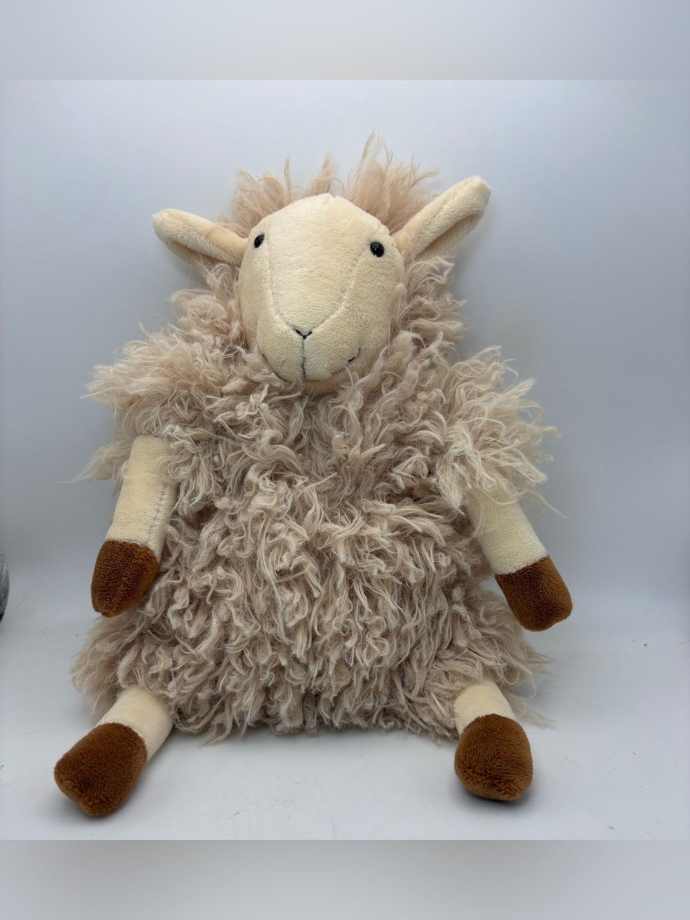 Jellycat Plush Sheep Stuffed Animal Cream Shaggy Lamb Soft Toy 10” Cute
